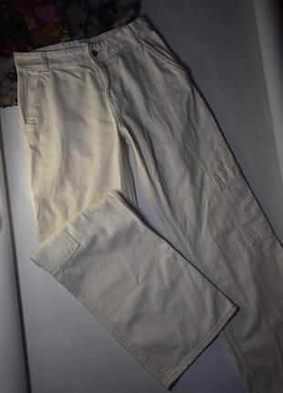 Широкие плотные светлые джинсы h&amp;m 36/4
