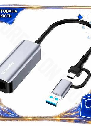 Dm сетевой адаптер usb спецификация 2.2 3.0 type-c gigabit ethernet серый для ноутбуков и пк стабильны spe|lz