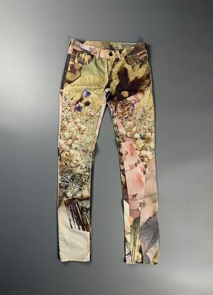 Джинси diesel livier-sp floral printed jeggings / жіночі джинси джегінси з принтом w27