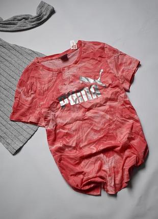 Хлопковая яркая футболка puma s