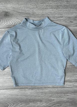 Блискучий кроп топ pull&bear