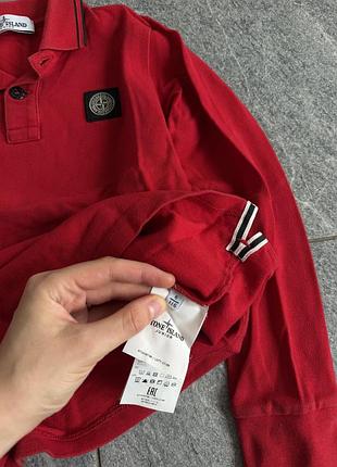 Поло stone island червоне 3