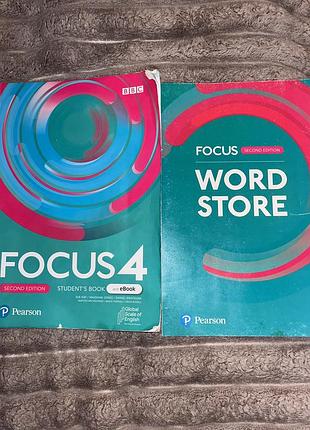 Підручник з англійської мови focus 4 student's book та word store, pearson, м'яка палітурка