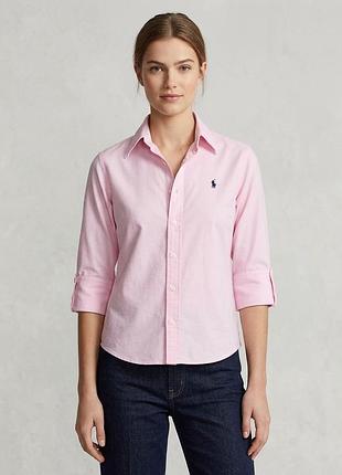 Розовая рубашка polo ralph lauren женская