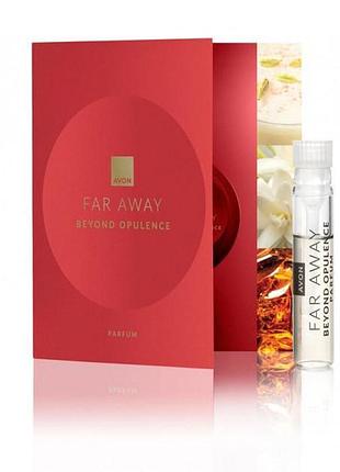 Открытка с пробным образцом avon духи far away beyond opulence, 0,6 мл (158511717)