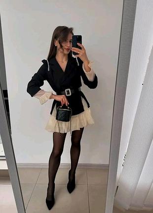 Накладной платеж ❤ праздничное платье пиджак под пояс