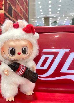 Labubu з coca-cola - плюшевий монстр-брелок pop mart - 15 см