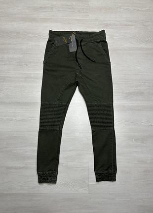Zara soft denim фірмові чоловічі зелені джинси джогери оригінал