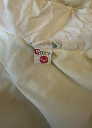 Жіноча лижна куртка roxy біла в горох 4