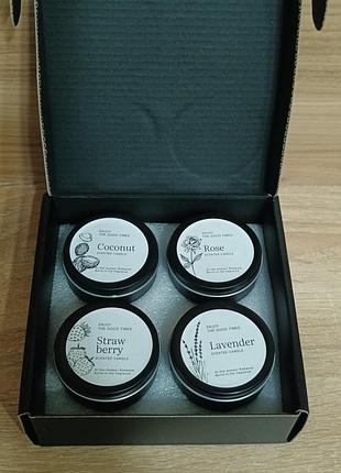 Набір ароматизованих свічок scented candle, 4 шт.