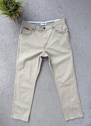 Чоловічі бежеві брюки чінос wrangler оригінал 34/32