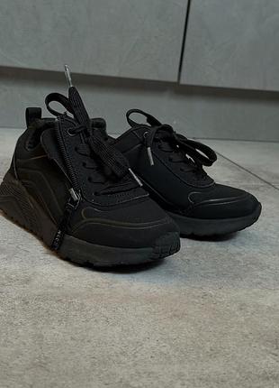 Кросівки дитячі  skechers чорні, розмір 31, штучна шкіра
