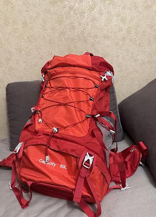Спортивний рюкзак, унісекс, 50 л, червоний
