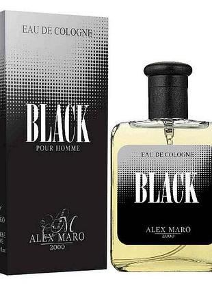 Туалетная вода мужская black 100мл тм alex maro