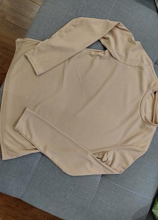 Лонгслів жіночий бежевий розмір l/xl рубчик