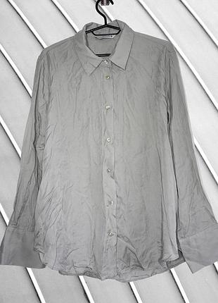 Женская серая рубашка zara xl 42 44 48 50 зара классическая свободная рубашка с длинным рукавом серая блуза оверсайз zara xl 48 50