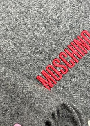 Оригінальний вовняний шарф moschino (100% вовна мериноса), унісекс