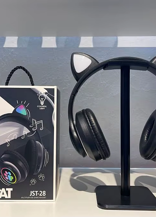 Bluetooth-навушники cat jst-28 з котячими вушками та mp3-плеєром