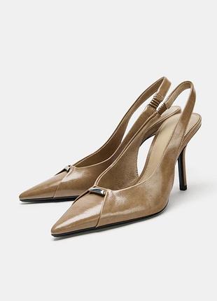 Туфлі жіночі бежеві zara new