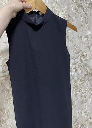 Коротка жіноча сукня zara чорна з коміром-халтер