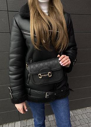Сумка horsebit 1955 mini bag black 2