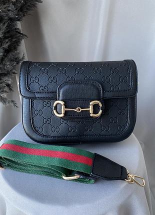 Сумка horsebit 1955 mini bag black 3