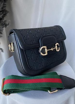 Сумка horsebit 1955 mini bag black 4