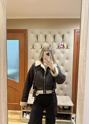 Дублянка жіноча zara коричнева