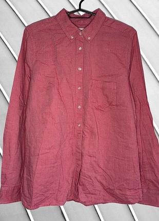 Женская коралловая рубашка gap m 38 40 44 46 фип базовая классическая рубашка с длинным рукавом коралловая блуза gap m 44