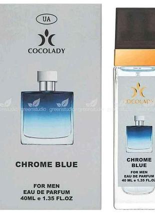 Парфюмированная вода для мужчин 40мл chrome blue аромат azzaro chrome тм cocolady