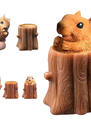 Игрушка антистресс фуфлик - выпрыгивающая белка 6х6 см 0300
