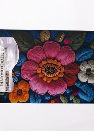 Коврик диатомитовый с 3d эффектом embroidered bloomscape 58*38 см универсальный hp-42-31 3
