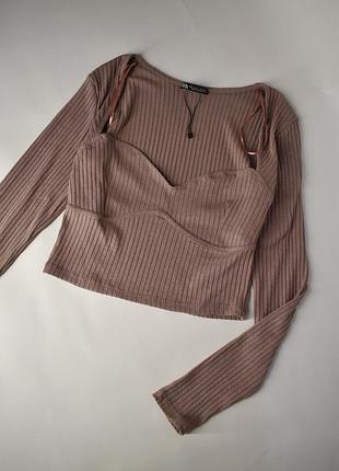 Актуальний топ рубчик zara l 4