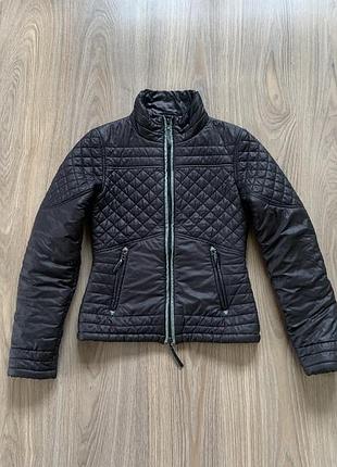 Жіноча чорна стьобана куртка diesel black gold