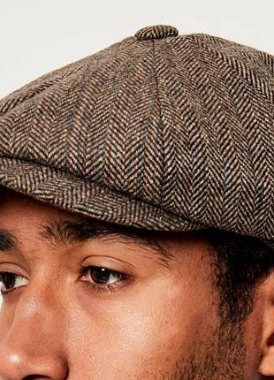 Barbour (l) fyne tweed baker boy newsboy cap твідова кепка восьмиклинка