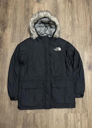 Куртка жіноча the north face зимова з хутряним капюшоном