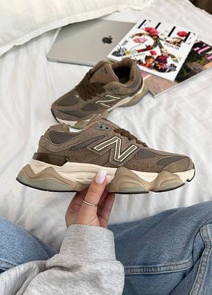 Утеплені зимові жіночі кросівки new balance 9060 winter termo brown нью беланс коричневого кольору термо