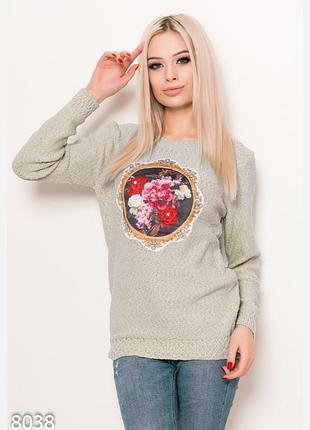 Кофта с 3д рисунком 40-46р