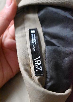 Чоловічий піджак хакі zara 3