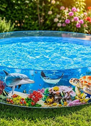 Дитячий каркасний басейн наливний круглий intex для дому та дачі 244*46 см 58472