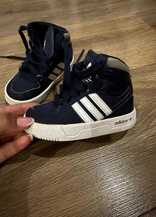 Кросівки дитячі adidas високі сині 2