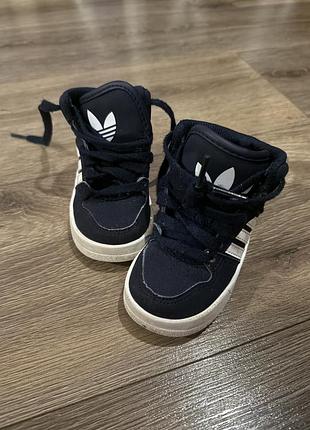 Кросівки дитячі adidas високі сині 3