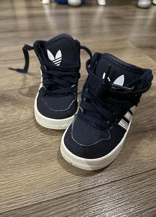 Кросівки дитячі adidas високі сині 4