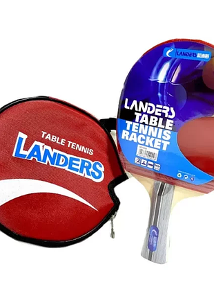 Ракетка для настільного тенісу в чохлі landers 2 star