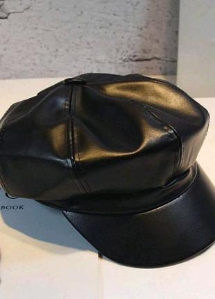 Кепка з еко шкіри vegan leather