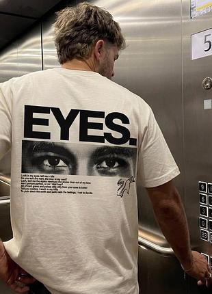 Футболка «eyes» з фото очей коханої та власним текстом xl, чорний