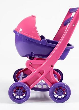 Пластикова коляска для ляльок doloni toys (0121/02) — стійка та стильна