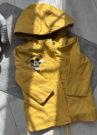 Дощовик для дітей disney baby жовтий з принтом міккі маус