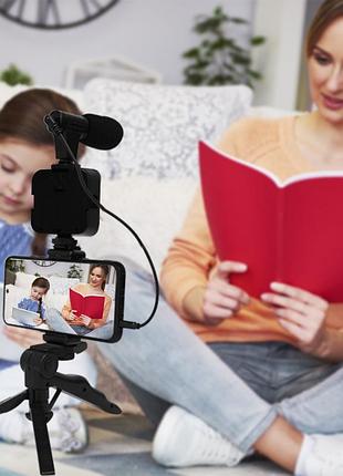 Комплект для влогинга video-making kit ay49 для смартфона с переходником type-c • набор блогера для телефона 4в1 ay-49 3