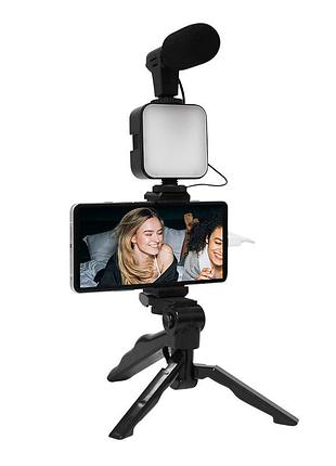 Комплект для влогинга video-making kit ay49 для смартфона с переходником type-c • набор блогера для телефона 4в1 ay-49 5